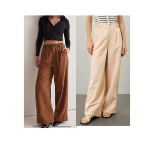 2 Pairs of Madewell Harlow Wide-Leg Trousers Pants, Size 8P